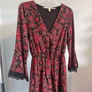 Red Paisley Romper